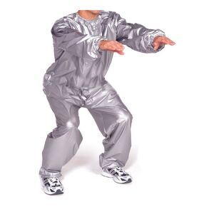Costum din 2 piese pentru slabit SAUNA SUIT, culoare argintiu, marime L