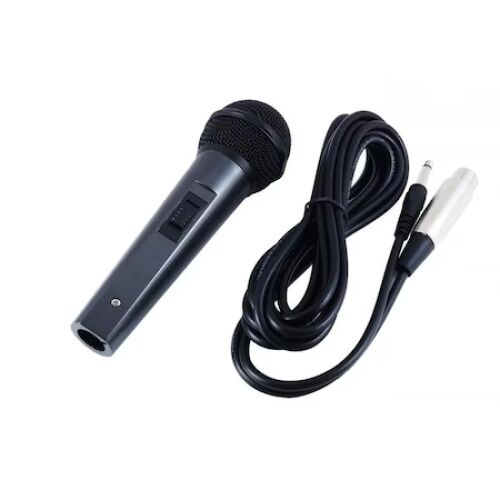 Microfon uni-directional dinamic, lungime cablu 2m, greutate 200gr, negru