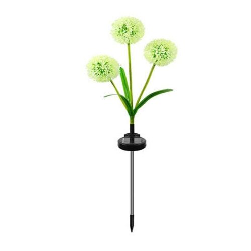 Единична слънчева лампа глухарче с 3 глави на бял фон.