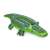 Bestway inflatable crocodile pool float, green, top and side view