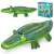 Bestway inflatable crocodile pool float, green, 152x71 cm, for kids, with handle