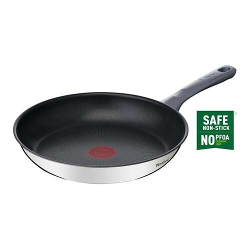 Tefal Daily Cook 28 cm tava od nehrđajućeg čelika s neprianjajućim titanovim premazom, sivom ručkom, sigurna i izdržljiva