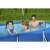 Family enjoying summer in Bestway Steel Pro pool, close up