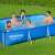 Bestway Steel Pro rectangular metal frame pool in use, family enjoying the pool
