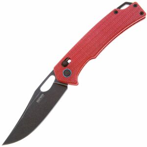 Zatvárací nôž SRM 9203-MR2 s červenou rukoväťou Micarta, otvorený - Vreckové nože a vreckové nožíky