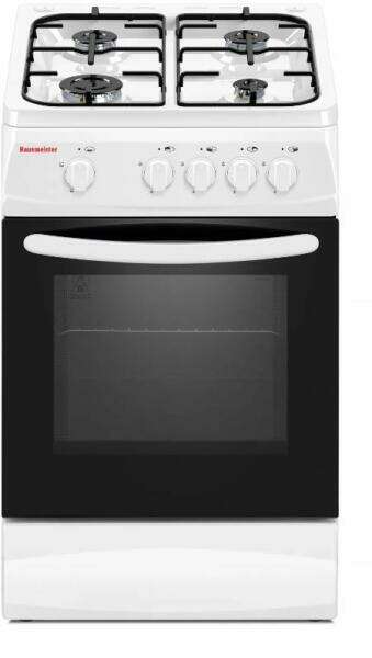Hausmeister HM5000 Gáztűzhely, 54L, 4 főzőzóna, Mechanikus vezérl...