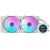 Felülnézet a Darkflash DN-D240 Fehér AIO Víz CPU Hűtőről RGB Ventilátorokkal