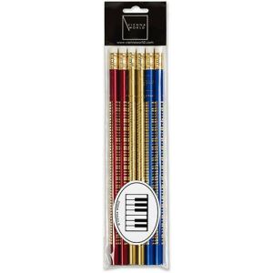 Ceruza szett - arany, kék, piros, klaviatúrás - 6 db. 134741341 - Grafitceruza