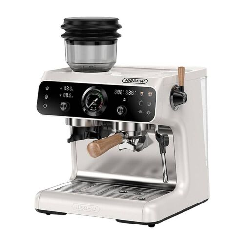 HiBREW H7B Cob eszpresszó kávéfőző beépített őrlővel, ferde nézet - HiBREW