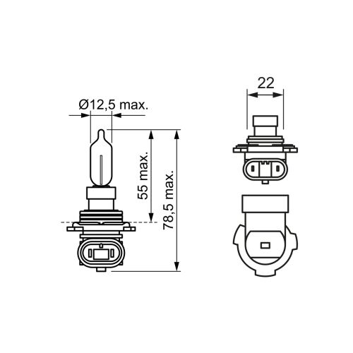 Izzó 12V HIR2 55W Tiszta Fény Bosch 134746831 