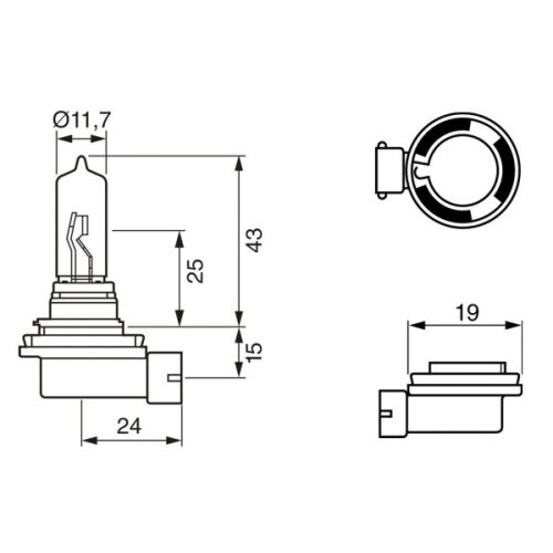 Izzó 12V H9 65W Pure Light Bosch 134746833 - Autó izzó