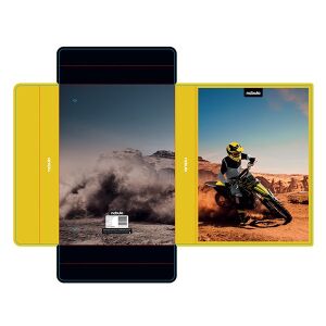 Cutie cartonată pentru caiete cu model de motocross - A4 134749945 - Nebulo Mape și serviete