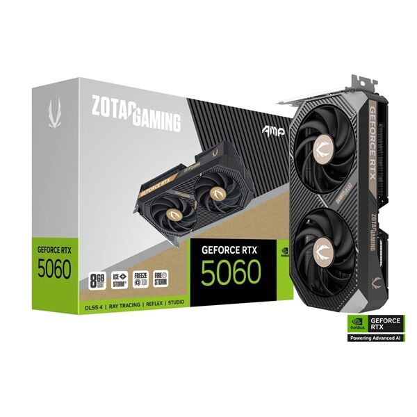 Zotac videokártya pci-ex16x nvidia rtx 5060 amp 8gb gddr7 ZT-B50600F-10M