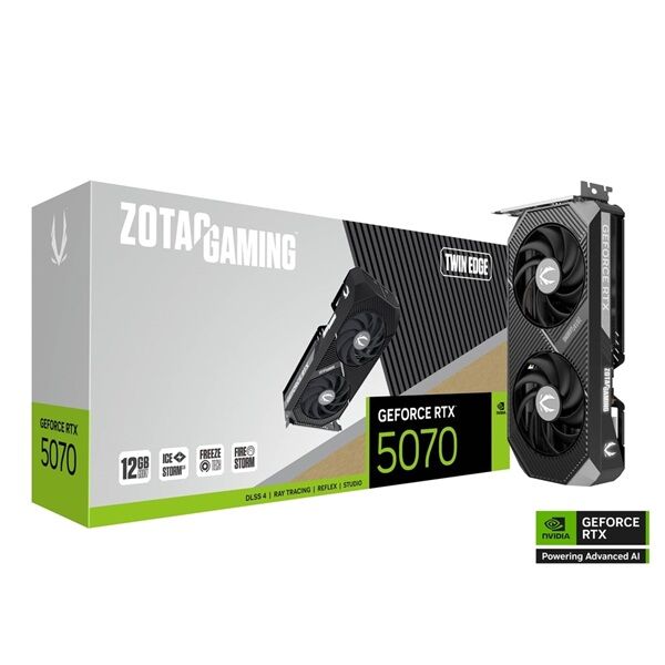 Zotac videokártya pci-ex16x nvidia rtx 5070 twin edge 12gb gddr7...