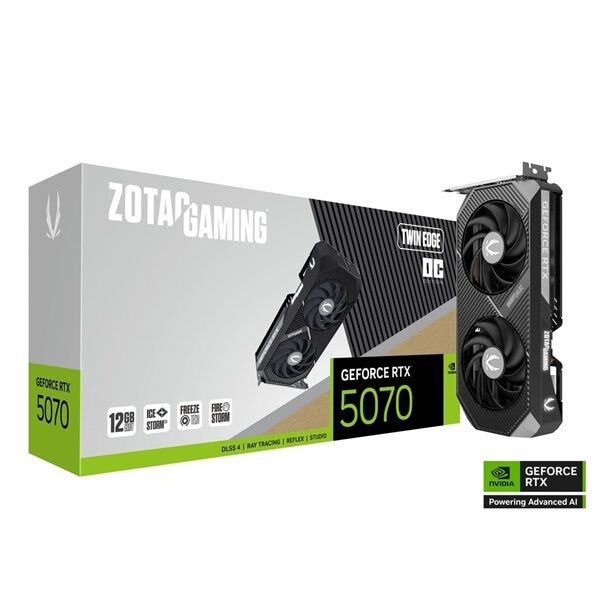 Zotac videokártya pci-ex16x nvidia rtx 5070 twin edge oc 12gb gdd...