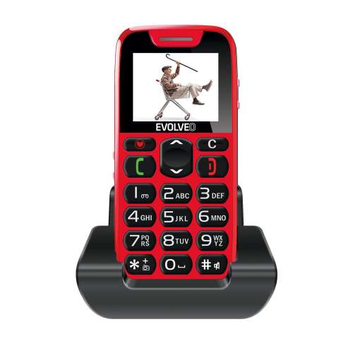 Evolveo EasyPhone EP-500-RED telefon mobil 4,57 cm (1,8") 84 g Roșu Telefon pentru seniori 44437110