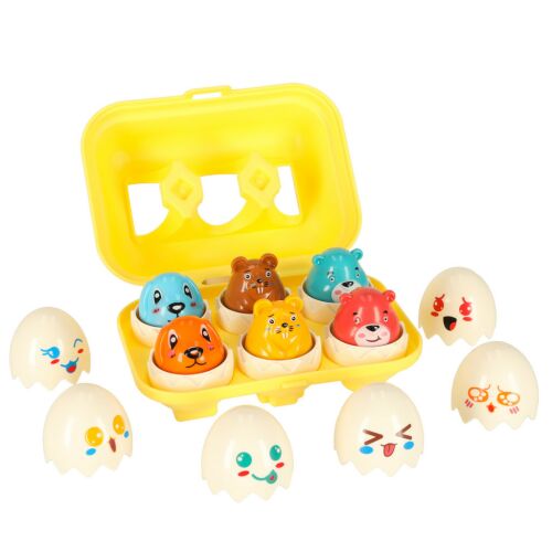 Oktatási Kirakós Játék shape sorting eggs with animal figures