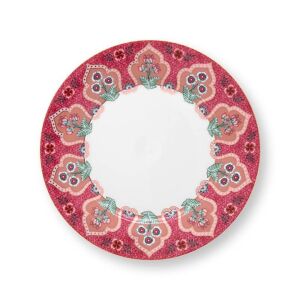 Komplet 4 talerzy porcelanowych, Śniadanie, Pip Studio, Ciemny Róż, 21 cm, kolekcja Flower Festival 135910976 - Obsługa