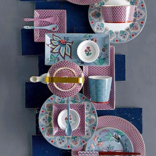 6er-Set Löffel, Porzellan, Pip Studio, Blau, 13 cm, Flower Festival Kollektion 136287246