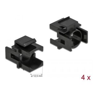 Delock Keystone fekete borító 12,5 mm-es lyukkal, 4 db. (86738) 135501962 - Keystone modul kiegészítő