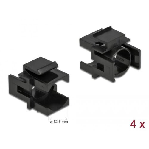 Delock Keystone fekete borító 12,5 mm-es lyukkal, 4 db. (86738) 135501962