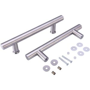 Uchwyt ściągacza ze stali nierdzewnej MH532L, chwyt pod kątem 90 stopni, średnica 32 mm, długość 500 mm, rozstaw osi 350 mm, wykończenie błyszczące