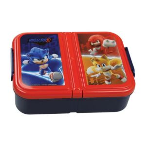 Zamknięty pojemnik na lunch Sonic the Hedgehog z trzema przegródkami - Nośnik żywności i napojów