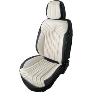 Deluxetuning czarno-biały uniwersalny pokrowiec na siedzenie samochodowe - Pojazd i części