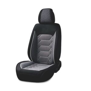 Univerzális autósüléshuzat szett, fekete és szürke szövet - Autó üléshuzat