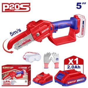 Mini fűrész 1 db 2.0Ah akkumulátorral, 13 cm-es (5") pengével - ELGA20581, EMTOP