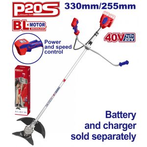 Храсторез/тример за трева без батерия и зарядно, с безчетков мотор, 330/255 mm - ELMR20018, EMTOP 135114584 - Трион за рязане на мигли и кантираща машина