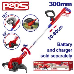 Krovinorez/vyžínač bez akumulátora a nabíjačky, nastaviteľná rukoväť, 300 mm - ELGT20328, EMTOP 135114596 - Kosačky na trávu a orezávačky
