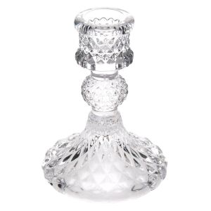 știaițer Decorativ Sticlă, Model Romburi, Diametru 7.5x10.5cm, Transparent 134835019