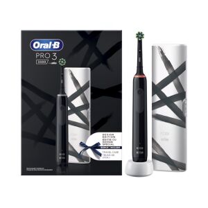Periuță de dinți electrică Oral-B Pro 3 3500 neagră cu husă de călătorie și încărcător - Frumusețe și sănătate