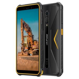 Smartphone robust Ulefone Armor X12, negru și galben, arată ecranul și spatele - Ulefone Telefoane mobile