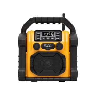 SAL BTWORKPRO portable Bluetooth speaker with LED display and FM radio - Headphone and Bluetooth Speaker