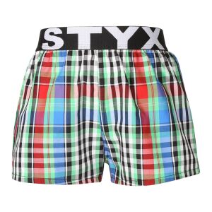 Gyermek bő szárú boxeralsók Styx sportos gumipánt többszínben (BJ1036) 4-5 éves