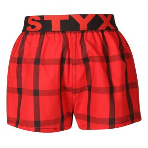 Gyermek bő szárú boxeralsók Styx sportos gumipánt többszínben (BJ1031) 9-11 éves