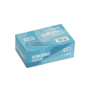 Bluering Gemkapocs 78mm iratkapcsok, 50 db - Gemkapocs