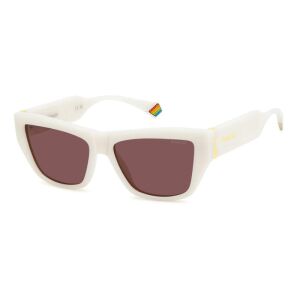 Ochelari de soare Femei Polaroid PLD 6210/S/X VK6/KL, Alb, Rectangular, 55 mm 135850173 - Accesorii pentru femei