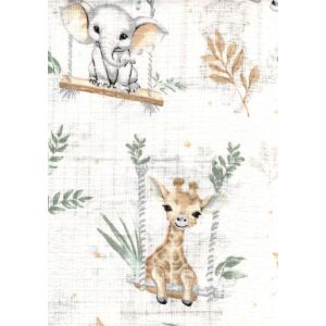 Mintás textil pelenka 1db-os - zöld szafari 134898716 - Textil pelenka