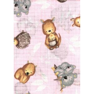 Mintás textil pelenka 1db-os - Mama és kicsinyei rózsaszín 134898723 - Textil pelenka