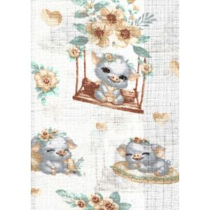 Mintás textil pelenka 1db-os - Boldog malac 134898731 - Textil pelenka