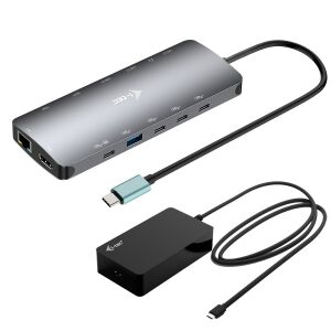 i-tec Metal C31NANOTRIPLEDOCKPD Vezetékes USB 3.2 Gen 1 (3.1 Gen 1) Type-C Szürke