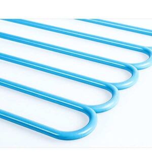 Sada 20 plastových vešiakov, 5 pozícií, na nohavice, sukne alebo kravaty, 31 x 31 cm, modrá 136065885 - Dizajn interiéru