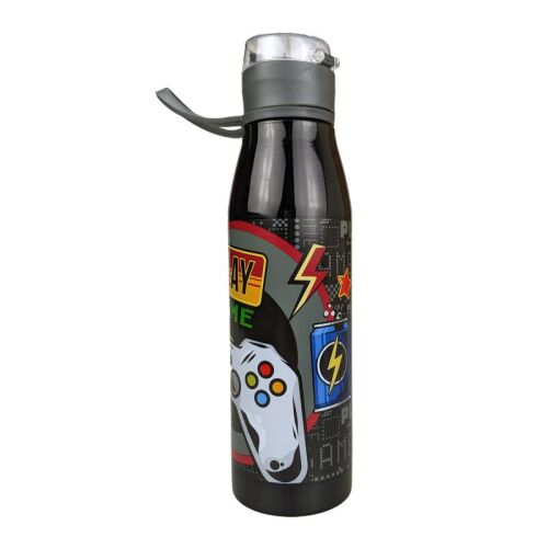 Bidon ze stali nierdzewnej No Fear PlayGame, 600ml, wzór gamingowy