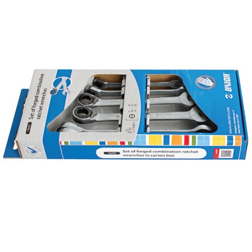 Set de chei combinate cu clichet Unior 160/2CS, otel forjat, 8-19mm, 6 piese 144948640