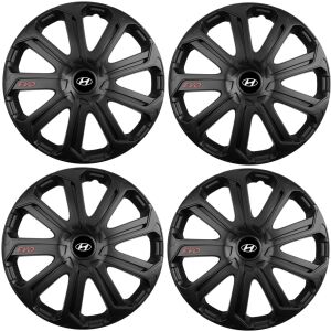 4 db-os Evo fekete kerékszett R15 Hyundaihoz