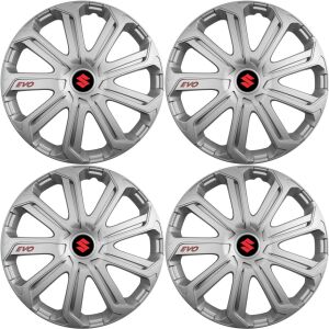 4 db-os Evo szürke kerékborítás készlet R14, Suzukihoz