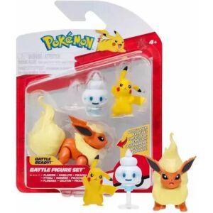 Zestaw figurek Pokémon Battle z figurkami Pikachu, Vanillite i Flareon - Jazwares